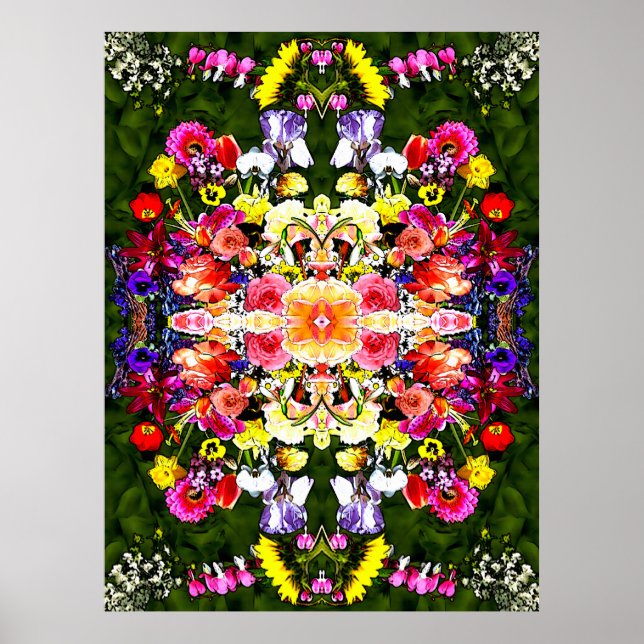 Blume Kaleidoscope Poster (Vorne)