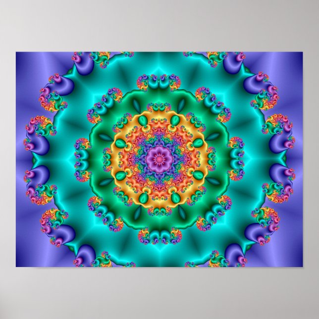 Blume Kaleidoskop Poster (Vorne)
