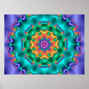 Blume Kaleidoskop Poster