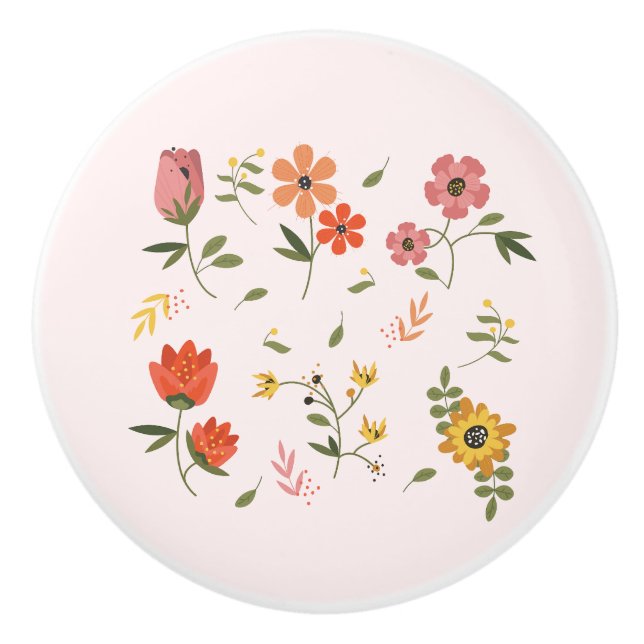 Blume Keramikknauf (Vorderseite)