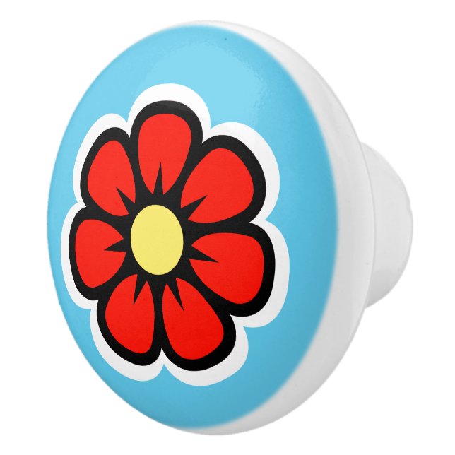 Blume Keramikknauf (Rechts)
