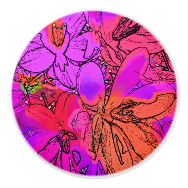 BLUME KERAMIKKNAUF (Vorderseite)