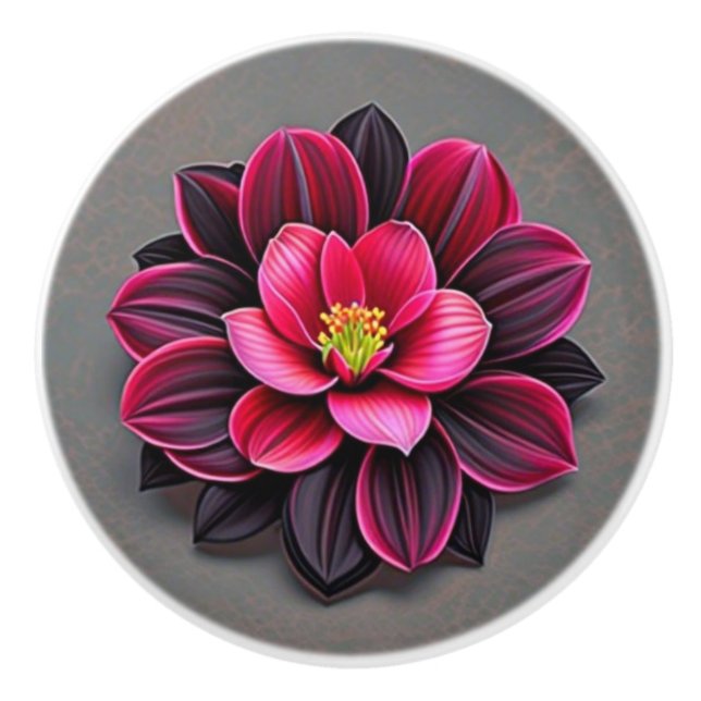 Blume Keramikknauf (Vorderseite)