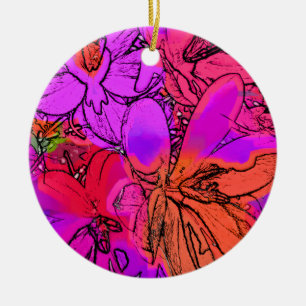 BLUME KERAMIKORNAMENT