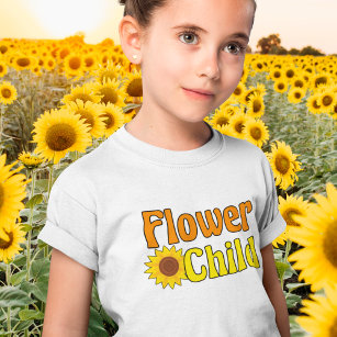 Blume Kind Niedlich Sonnenblumen Hippie Kinder T-Shirt