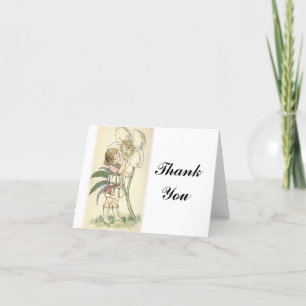 Blume Kinder Vintag Illustration Winter Rose Dankeskarte