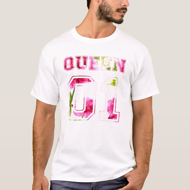 Blume King und Queen Couple 01 T-Shirt (Vorderseite)