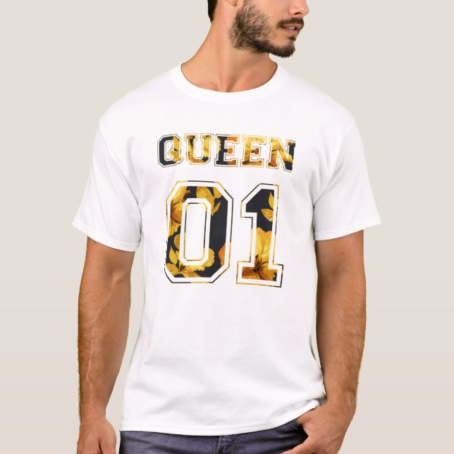 Blume King und Queen Couple 01 T-Shirt (Vorderseite)