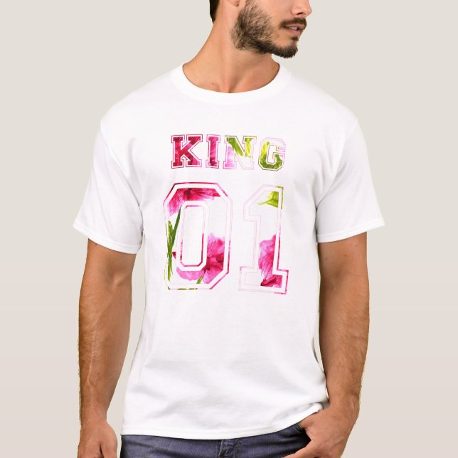 Blume King und Queen Couple 01 T-Shirt (Vorderseite)