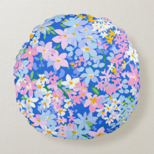 Blume Kissen, Blumenkissen, rosa blaues Kissen