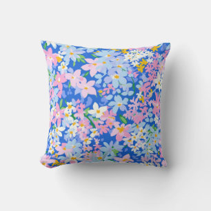 Blume Kissen, Blumenkissen, rosa blaues Kissen