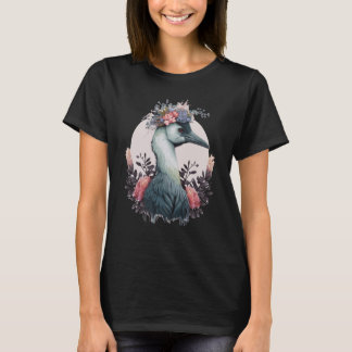 Blume Krane Bird Gewässer Vogelgewässer Vogelgewäs T-Shirt