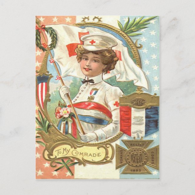 Blume-Kranz Postkarte (Vorderseite)