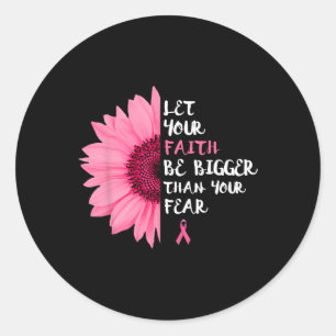 Blume Krebsbewusstsein Monat Rosa Band Frauen Runder Aufkleber