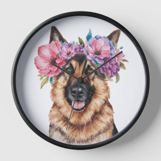 Blume Kronen-Aquarell Uhr