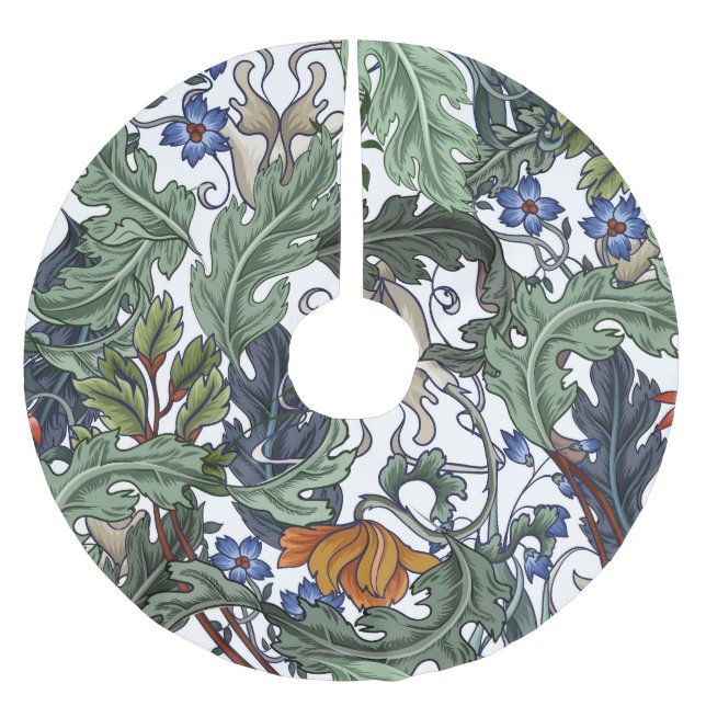 Blume, Kunst Deko, modern, nahtlos. Polyester Weihnachtsbaumdecke (Vorderseite)