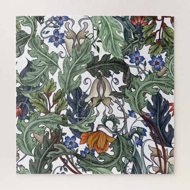 Blume, Kunst Deko, modern, nahtlos. Puzzle (Vertikal)