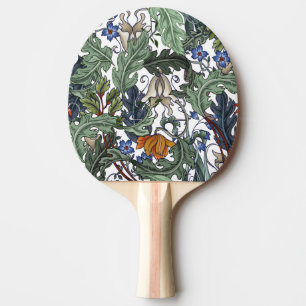 Blume, Kunst Deko, modern, nahtlos. Tischtennis Schläger