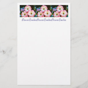 Blume Lächelt Schreibwaren Pink White Rose Garden Briefpapier