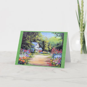 BLUME LANE Country Zuhause auf Schmutzweg Grußwage Dankeskarte