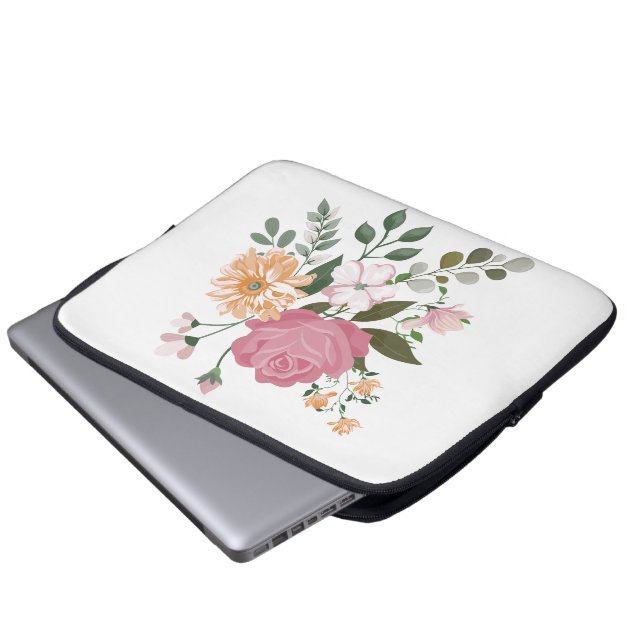 Blume Laptopschutzhülle (Vorne Knopf)