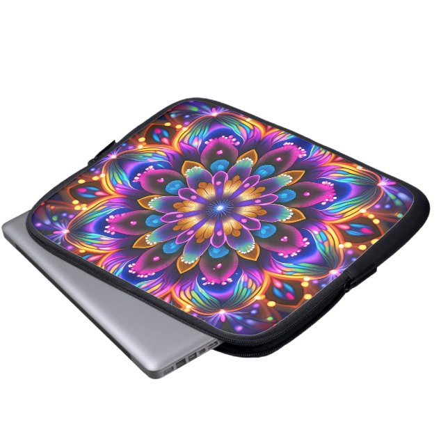 Blume Laptopschutzhülle (Vorne Knopf)