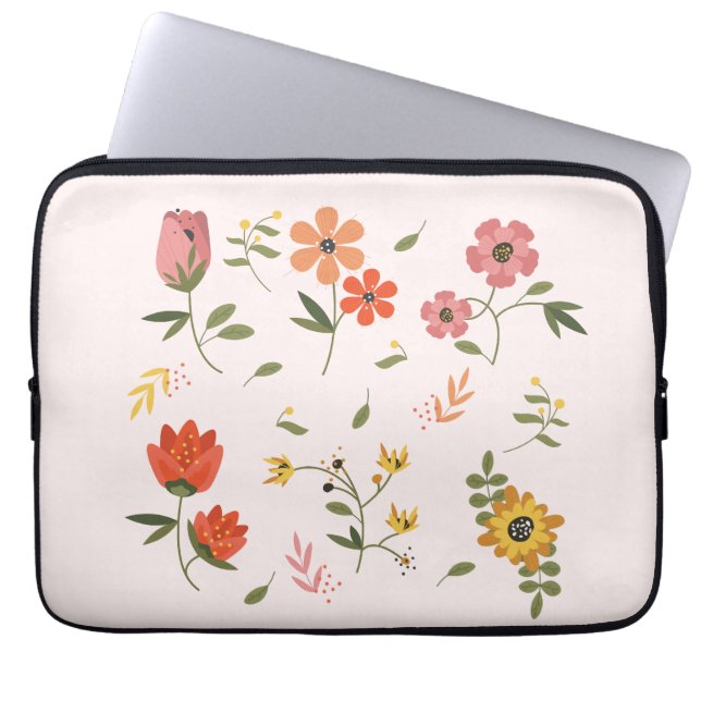 Blume Laptopschutzhülle (Vorderseite)