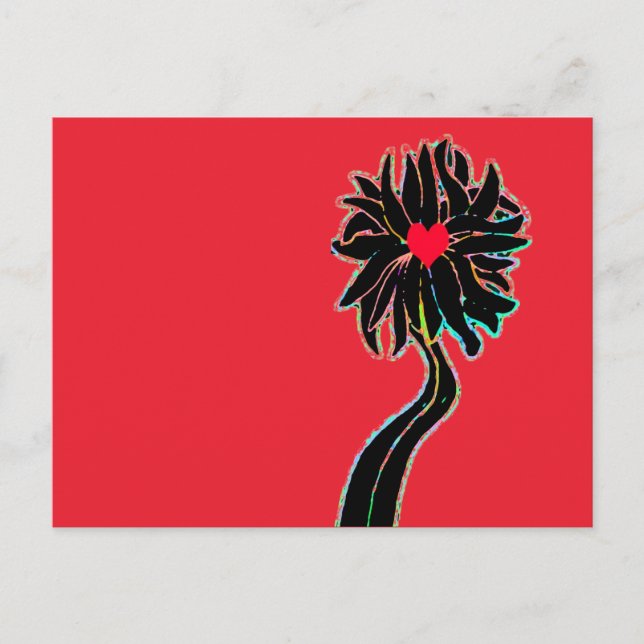 Blume "Lass It Grow" Postkarte (Vorderseite)