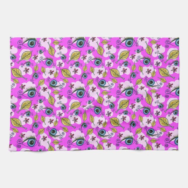 Blume Leaf_Lila Geschirrtuch (Horizontal)