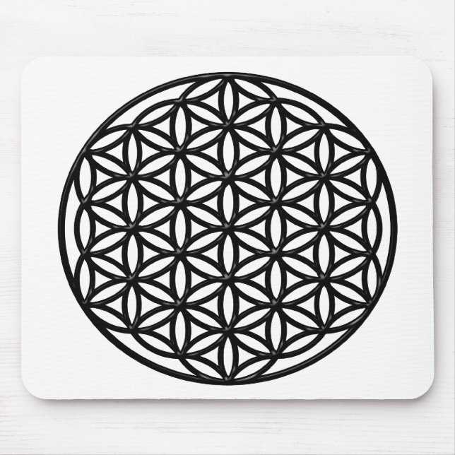 Blume Leben-des heiligen Geometrie-Symbols Mousepad (Vorne)