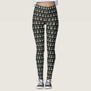 Blume Leggings Mehrfarbig Stilvoll