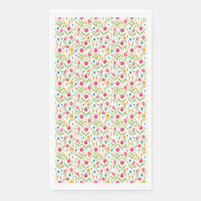 Blume lehren uns Geduld Serviette (Vorderseite)