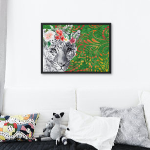 Blume Leopard Jungle Batik Poster