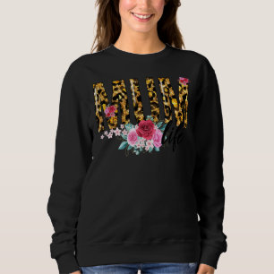 Blume Leopard Print Mum Life Mother Day Women Sweatshirt