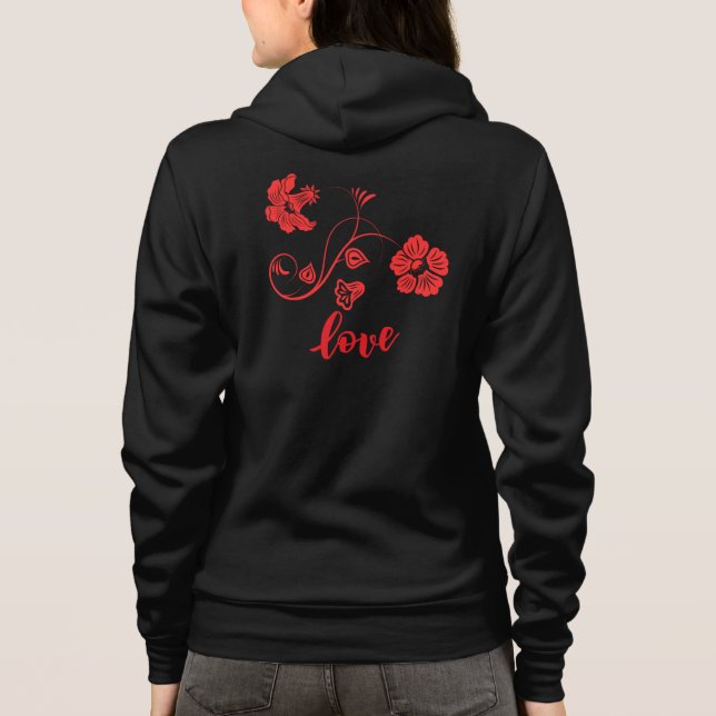Blume Liebe Hoodie (Rückseite)
