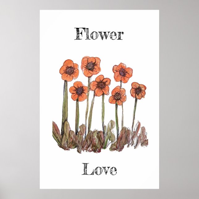 Blume Liebe Kunst Poster (Vorne)