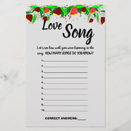 BLUME LIEBE SONG SHOWER GAME CARD FLYER