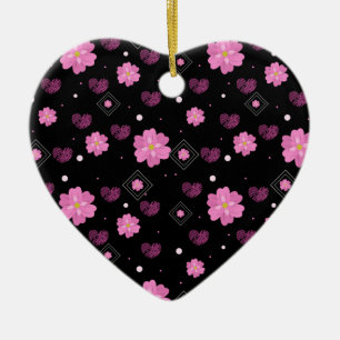 Blume Liebe Valentine Muster Keramik Ornament