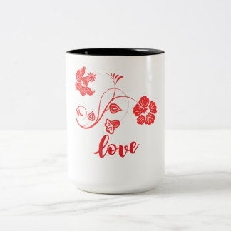 Blume Liebe Zweifarbige Tasse