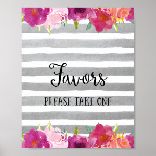 Blume Lieblings-Hochzeitplakatdruck Poster