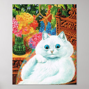 Blume liebt Katze, Louis Wain Poster
