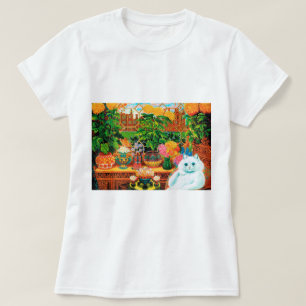 Blume liebt Katze, Louis Wain T-Shirt