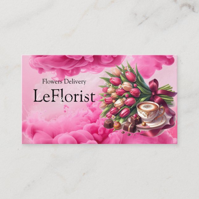 Blume Lieferung Visitenkarte (Vorderseite)