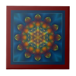 BLUME LIFE/Blume DES Lebens Quadrats des Fliese