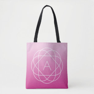 Blume-like Geometric Monogram   Pink Shaded Ombre