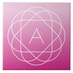 Blume-like Geometric Monogram Pink Shaded Ombre Fliese
