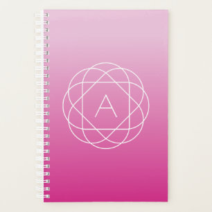 Blume-like Geometric Monogram Pink Shaded Ombre Planer