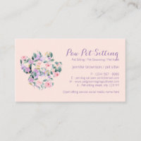 Blume Lila Heimtiere Sitter Grooming Paw