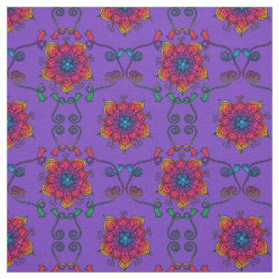 Blume lila Leidenschaft Boho Style Stoff