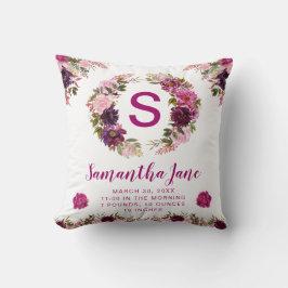 Blume Lila und pink Sommer Baby Kissen